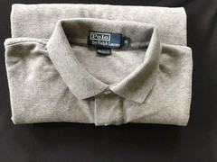 Polo Ralph Lauren Mens Classic two button Knit polo shirt Pony Logo spring Gray