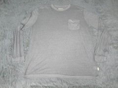 Magellan Outdoors Shirt Mens Large Gray Long Sleeve Pocket Logo Tee Crewneck