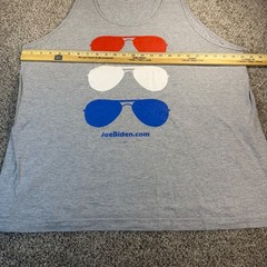 American Apparel Joe Biden Aviator Sunglasses Tank Top Gray XL 4th of July USA