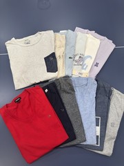 PRE-OWNED LOT OF 12 DESIGNER DIESEL ARMANI LACOSTE FCUK POLO – ALL HAVE DAMAGE