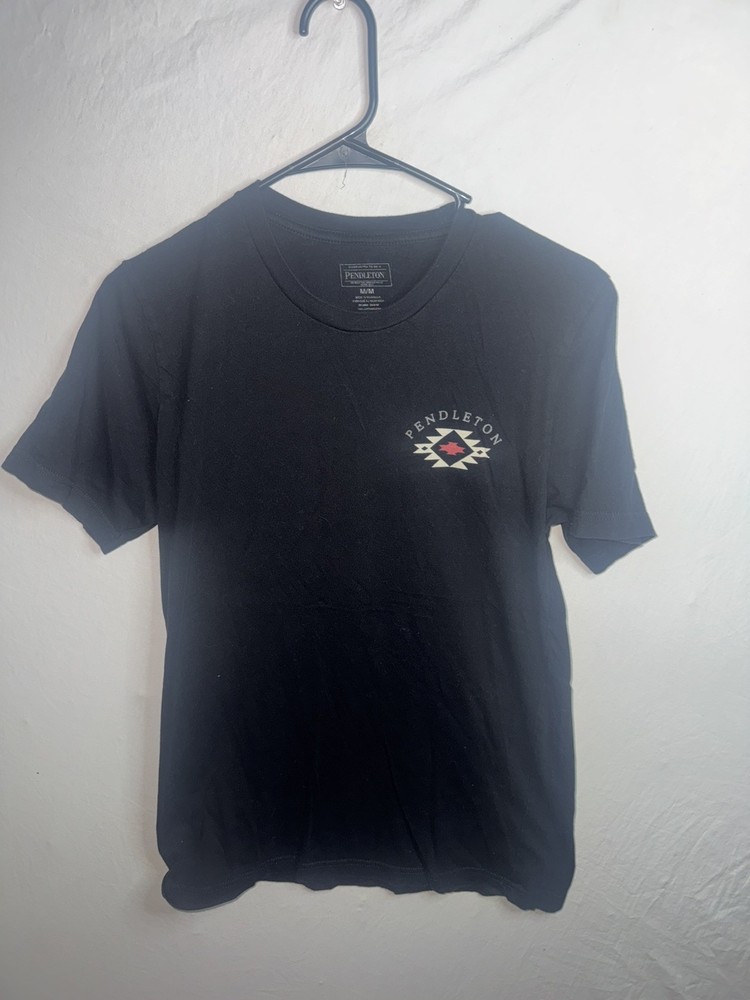 Pendleton Alto Mesa T Shirt Black Size Medium Back Graphic Woolen Mills