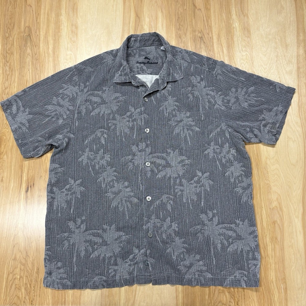 Tommy Bahama Grey Palmtree Shirt