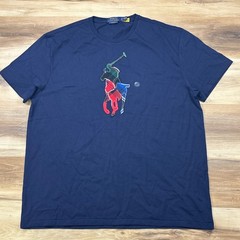 Polo Ralph Lauren T-Shirt Mens XL Big Pony Cotton Classic Fit Navy Blue Preppy