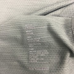Ten Thousand Shirt Men Large Formal Gray Tee Long Sleeve Pullover Breathable L