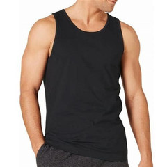 5pk LEVI’S BLACK TANK TOPS, SIZE LARGE (42-44), 60% Cotton / 40% Polyester, NEW