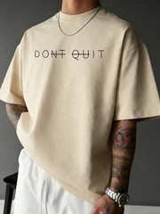 Don’t Quit Tee 180g Cotton Vintage Street Unisex Summer