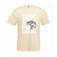 Fishing Bass Look Big Funny Humour Novelty T Shirt Various Colours And Sizes