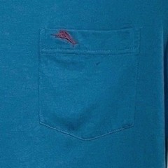 Tommy Bahama Mens XL Teal Blue V-Neck Pocket T-Shirt Short Sleeve Marlin Logo