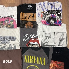 Band Concert T-Shirt Lot of 25 Reprint Artist Punk Rock Metal Rap Jun12-1