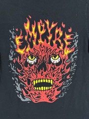Empyre Spellout Logo Flames Fire Black Shirt Y2K Skater Streetwear – Men’s Small