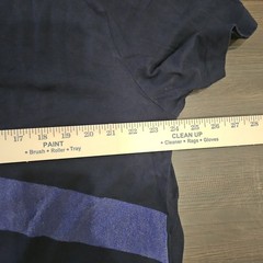 VTG Y2K Sean John Graphic Tee Shirt Mens 2XL Black Blue Striped Streetwear Rap