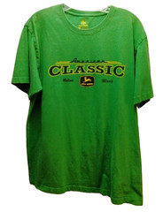 John Deere American Classic T Shirt Green Large Cotton Logo Graphic