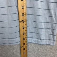 Free Fly T-Shirt Men’s Large Blue Stripe Performance Bamboo Pocket Short Sleeve