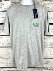 Vineyard Vines Men’s Golden Retriever Dog Whale Gray T-Shirt Size Large – NEW