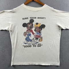 Vintage Mickey Mouse Good To Go Shirt Mens Large Rap Hip Hop Parody Distressed