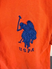 U.S. Polo Assn. USPA 3 Men’s Size XL Orange Shirt with Collar