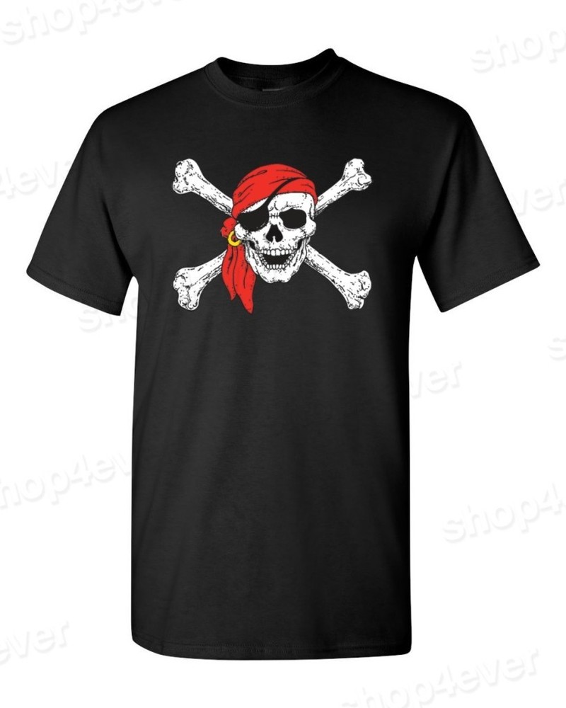 Jolly Roger Skull & Crossbones T-shirt Pirate Flag Shirts
