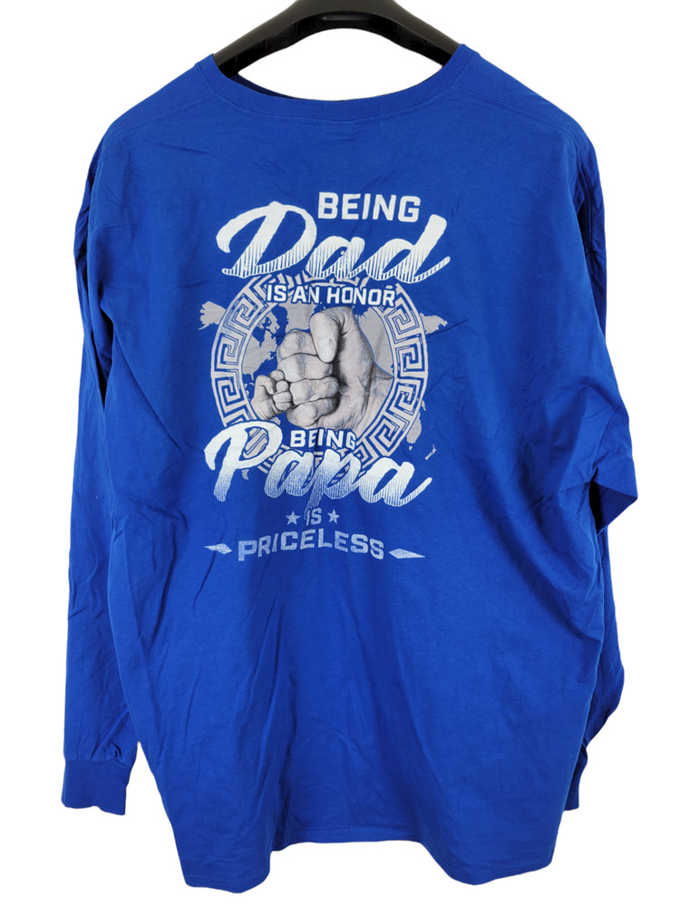 Being Dad Is Priceless Men’s Long Sleeve T Shirt Size 3XL
