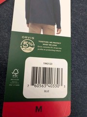 Orvis Long Sleeve Crew Sweatshirt Men’s Size M Blue Casual Pullover NWT