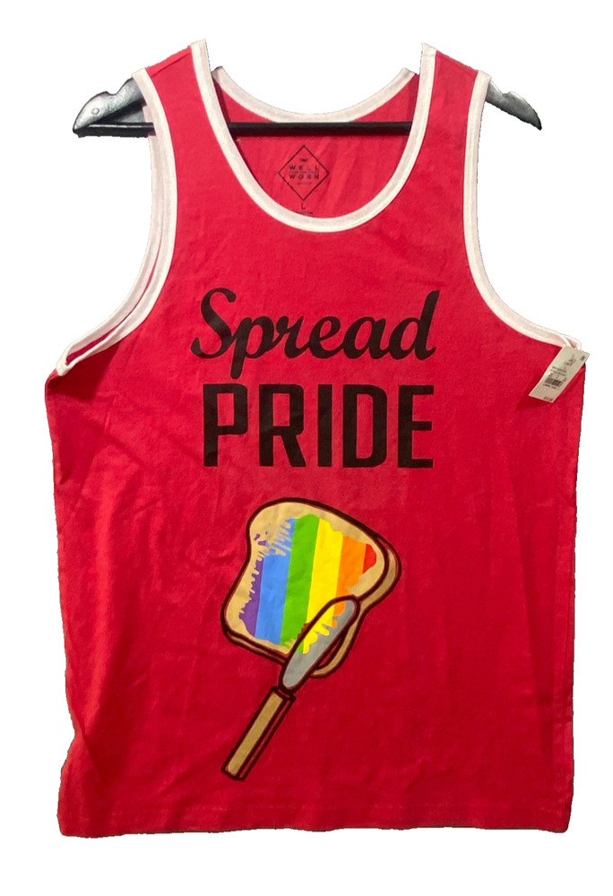 “Well Worn” Spread Pride Red Color Tank Top Size Large New With Tag