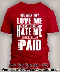 8XL Greystone T One Week They Love Me Tee Shirt Streetwear Hip Hop Graphic Big