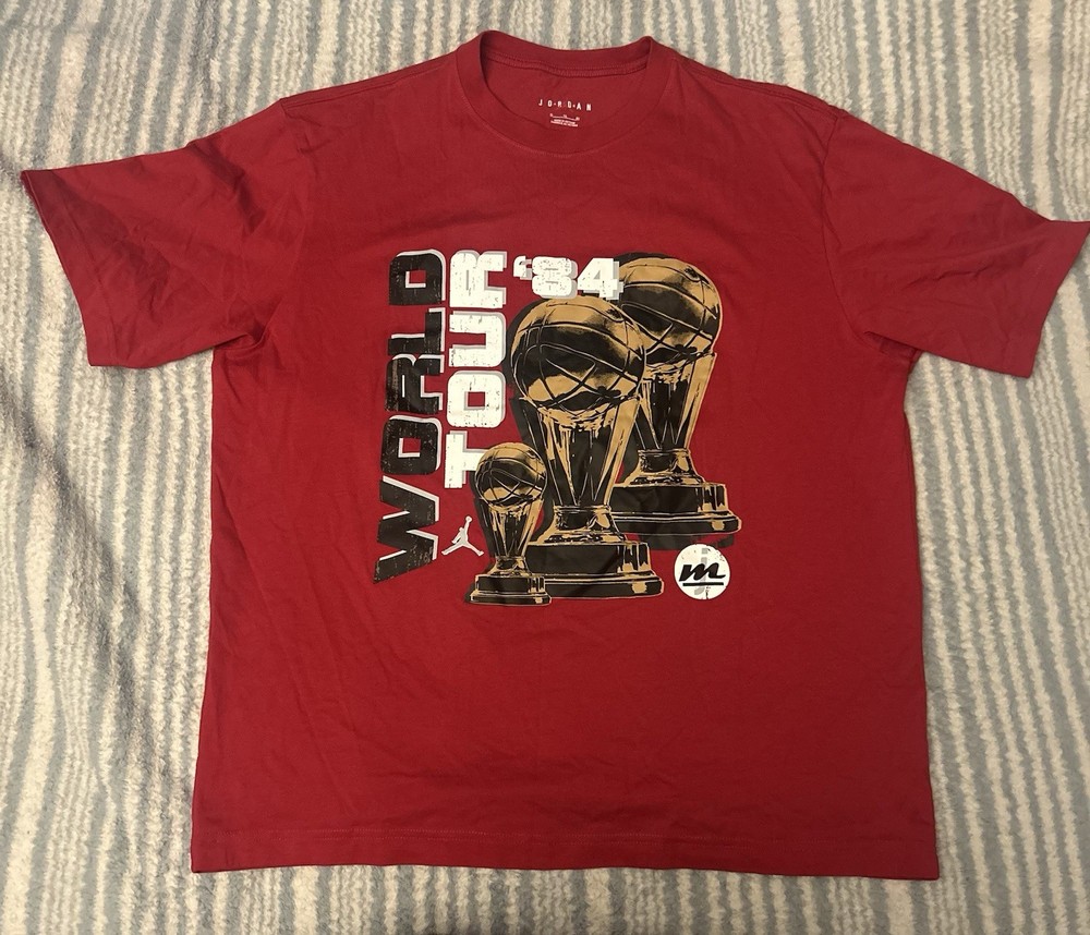 Men’s Air Jordan Size XL Preowned Tee AIR JORDAN MJ Red 23