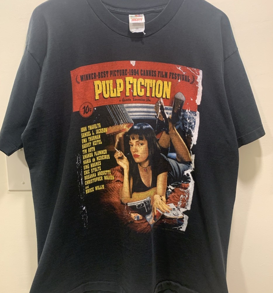 Vintage 1994 Pulp Fiction Uma Thurman Winterland T-Shirt Men’s Large Black USA