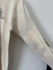 Vintage Panama Jack Shirt Mens Medium Tan 80s Thin Distressed Surf Long Sleeve