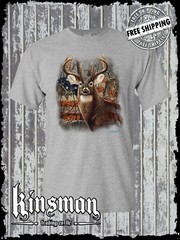 American Deer T-Shirt USA Flag Whitetail Buck Hunting Outdoors