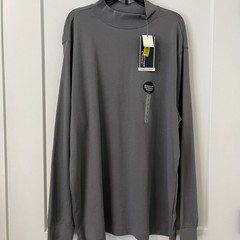 Roundtree & Yorke Mens Large Gray Seamless Mock Neck Long Sleeve Shirt NWT