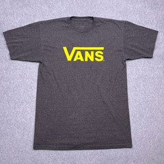 Vans T-Shirt Men’s Medium Tight Collar Gray Short Sleeve Crew Neck