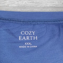 NEW Cozy Earth Ultra Soft Bamboo Raglan Tee Men’s Size 3XL XXXL Cobalt Blue NWT