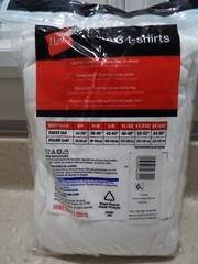 MED 2010 Hanes Classic Tagles 3 pack T-Shirt Comfort Lay Flat Collar Tagless NEW