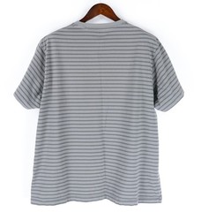 KAWS Uniqlo BFF Short Sleeve T-Shirt XXL Grey Grey Striped Embroidered Cotton