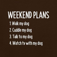 Weekend Plans With My Dog – Mens T-Shirt – Dogs Doggy Puppy Love Pet