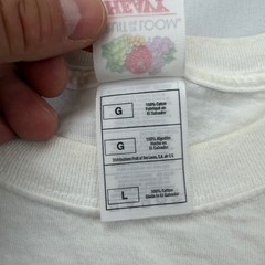 Fruit of the Loom T-Shirt Mens Large White New York Twin Towers Skyline Graphic