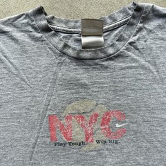 Vintage Nike NYC Shirt Size XL Gray Flushing Meadows 2003 Tennis Sports Swoosh