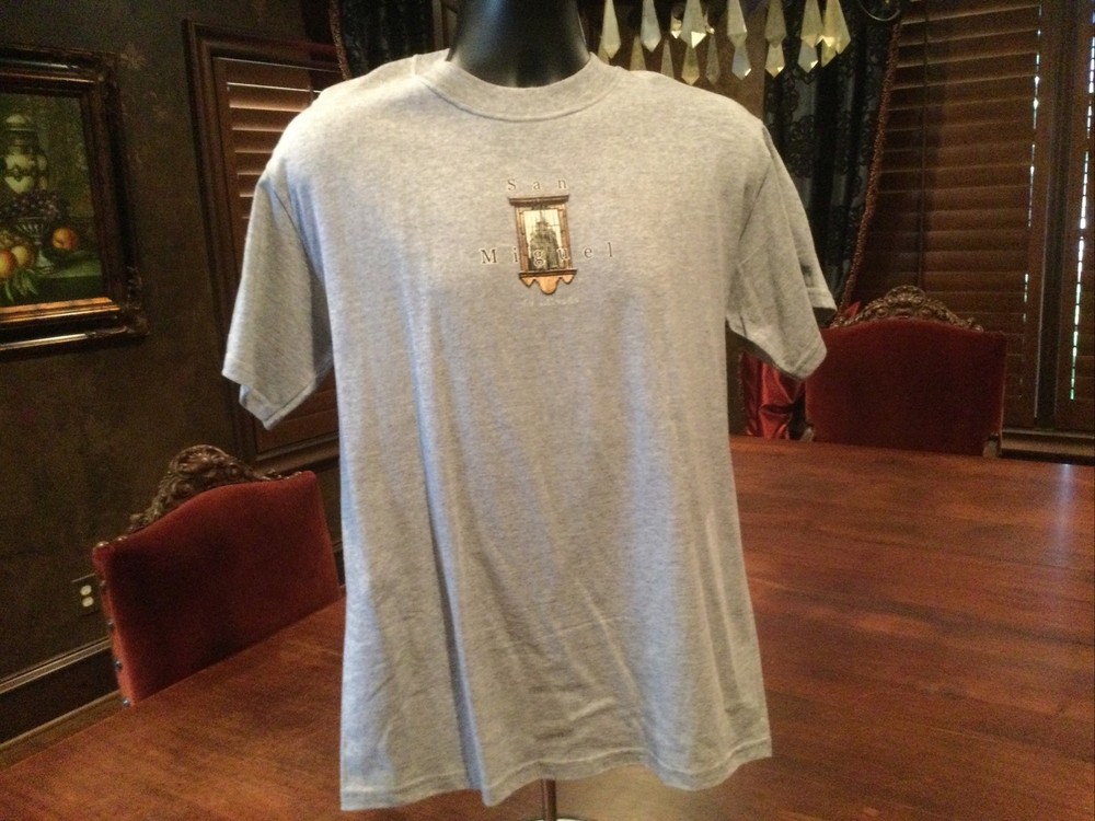 San Miguel M&O Mens Gray T Shirt. San Miguel de Allende. Size Medium