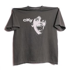 CKY Band Tee Sleep away Camp Horror Movie Jackass Bam Margera MTV Faded XL