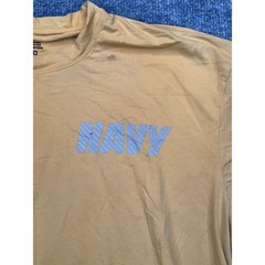 New Balance US Navy PT TShirt Mens Large Yellow Reflective Military Training Top