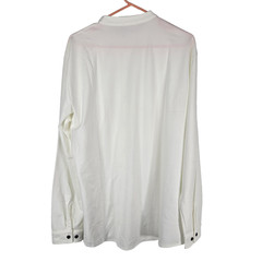 Coofandy Full Button Up Long Sleeve Crew Neck Shirt Men’s Size XXL NWT