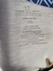 Stafford Tshirt Longsleeve XL Men Black White Length 27″ Chest 48″