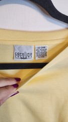 Carolina Colours Plus Short Sleeve Crew Neck T-Shirt in Yellow