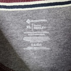 Member’s Mark Shirt Mens XL Burgundy Henley Thermal Cotton Blend Long Sleeve