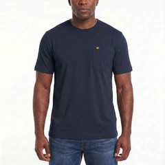 CAT Men’s Pocket Tee Shirt 100 Cotton Midweight Classic Comfortable S-XXL