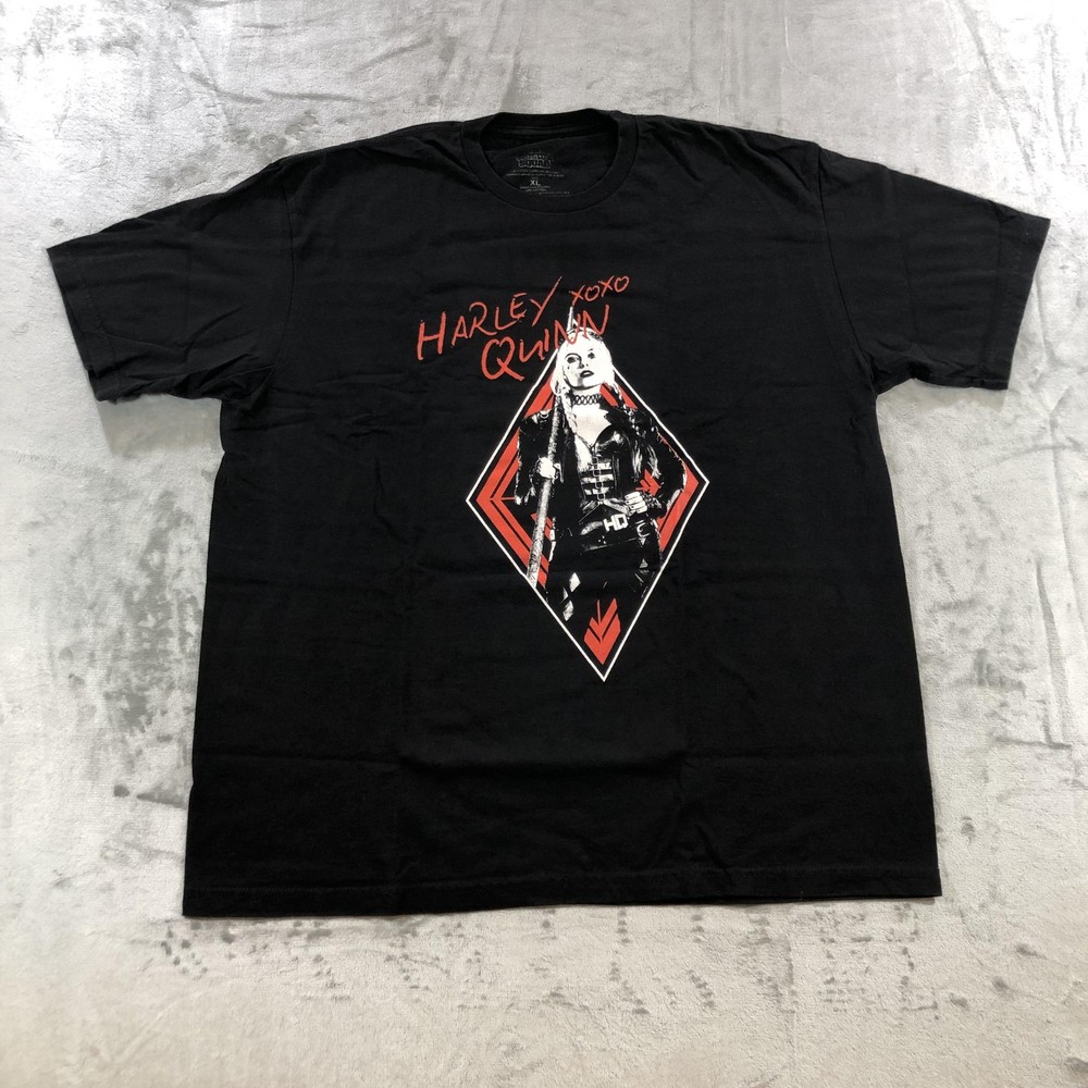 Harley Quinn Shirt Mens XL Black The Suicide Squad DC Comics Movie Graphic Tee