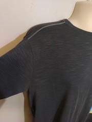 Woolrich Men Ash Grey Woven Casual Short sleeve T-shirt Size L