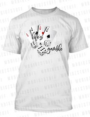 Mens 8XL Greystone Custom Big & Tall Tee Shirt Life’s A Gamble Streetwear Tshirt