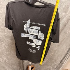 Shein Black Graphic T Shirt Dream Man Struggles Upwards Mens Large