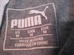 EUC- BMW Motorsport M Series PUMA Gray/White Cotton T-Shirt Mens Size Medium